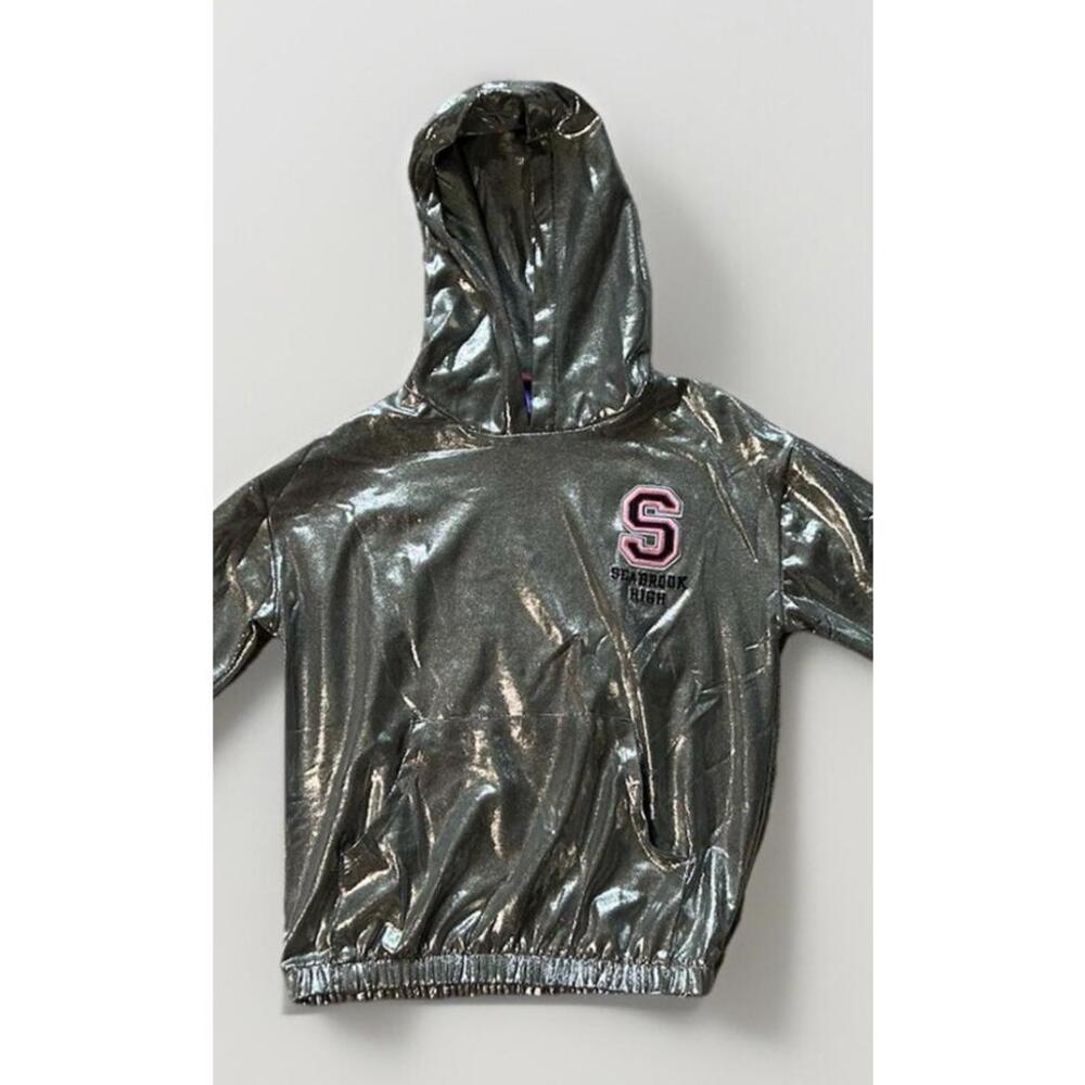 Disney Seabrook High Zombies 2 Silver Shimmer Pullover Hoodie Girls Size M